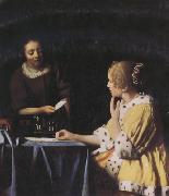 Jan Vermeer Misterss and Maid (mk30) France oil painting artist